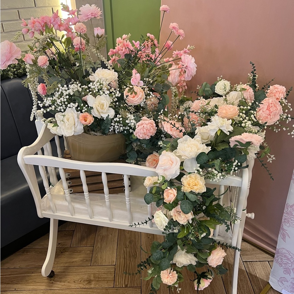 Faux Floral Stems - White & Pinks